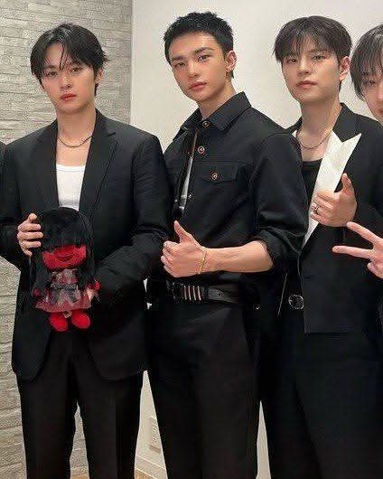 A moment captured by Stray Kids's fan