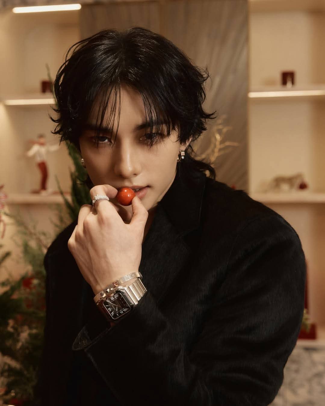 A moment captured by Hyunjin (Stray Kids)'s fan