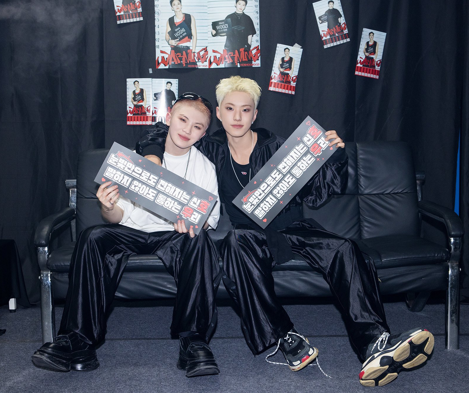 A moment captured by Woozi (SEVENTEEN)'s fan