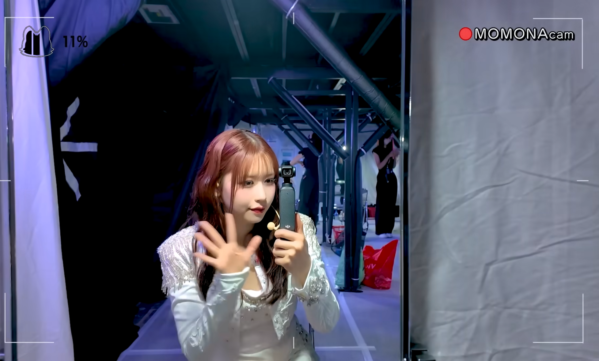 Recent activity shot of Kasahara Momona (ME:I)