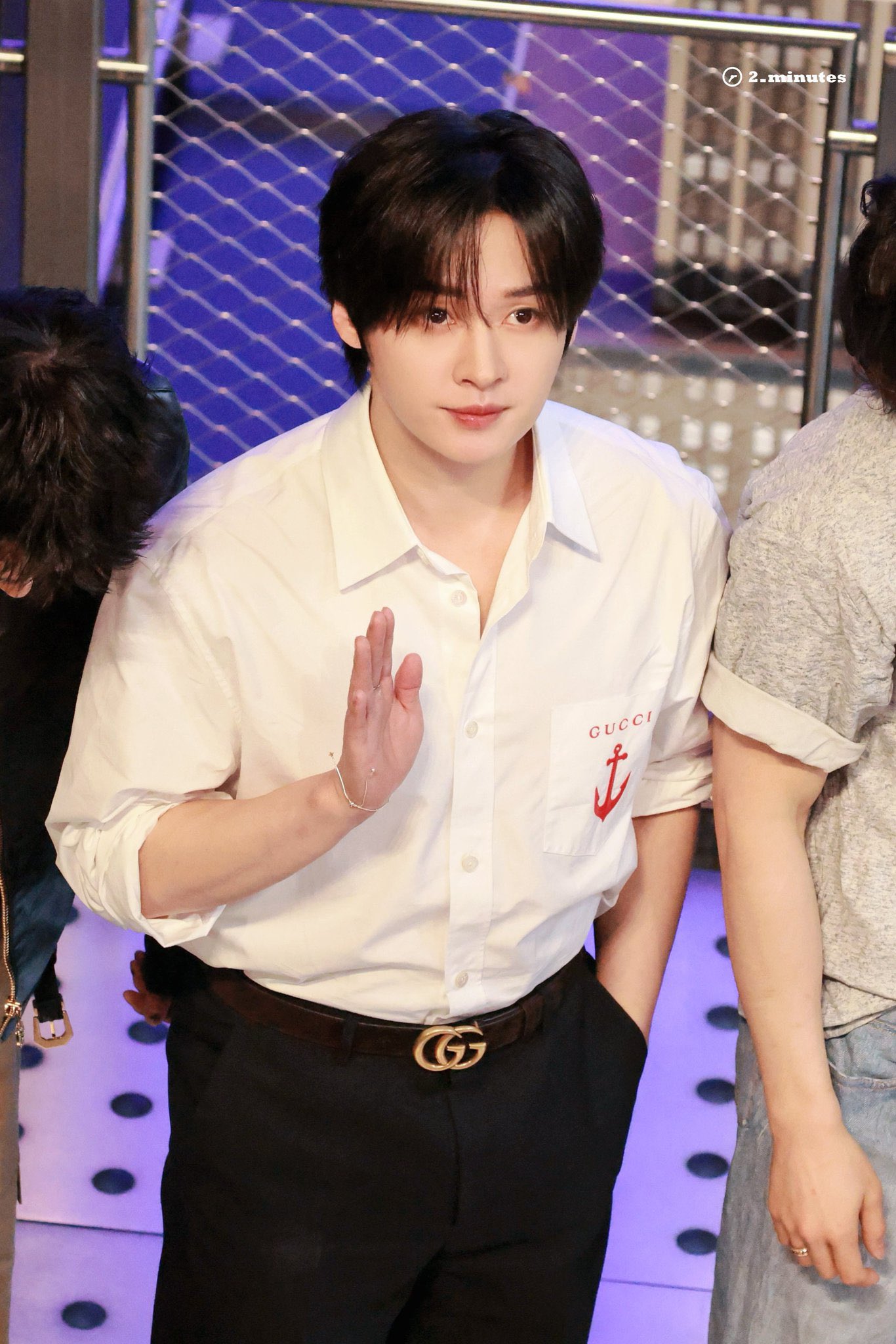 A moment captured by Stray Kids's fan
