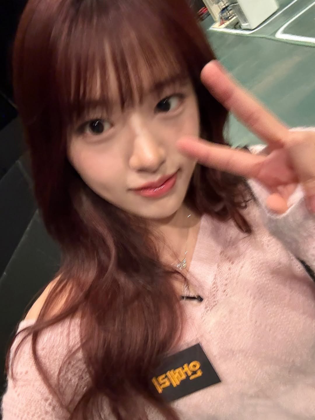 A moment captured by IZ*ONE's fan