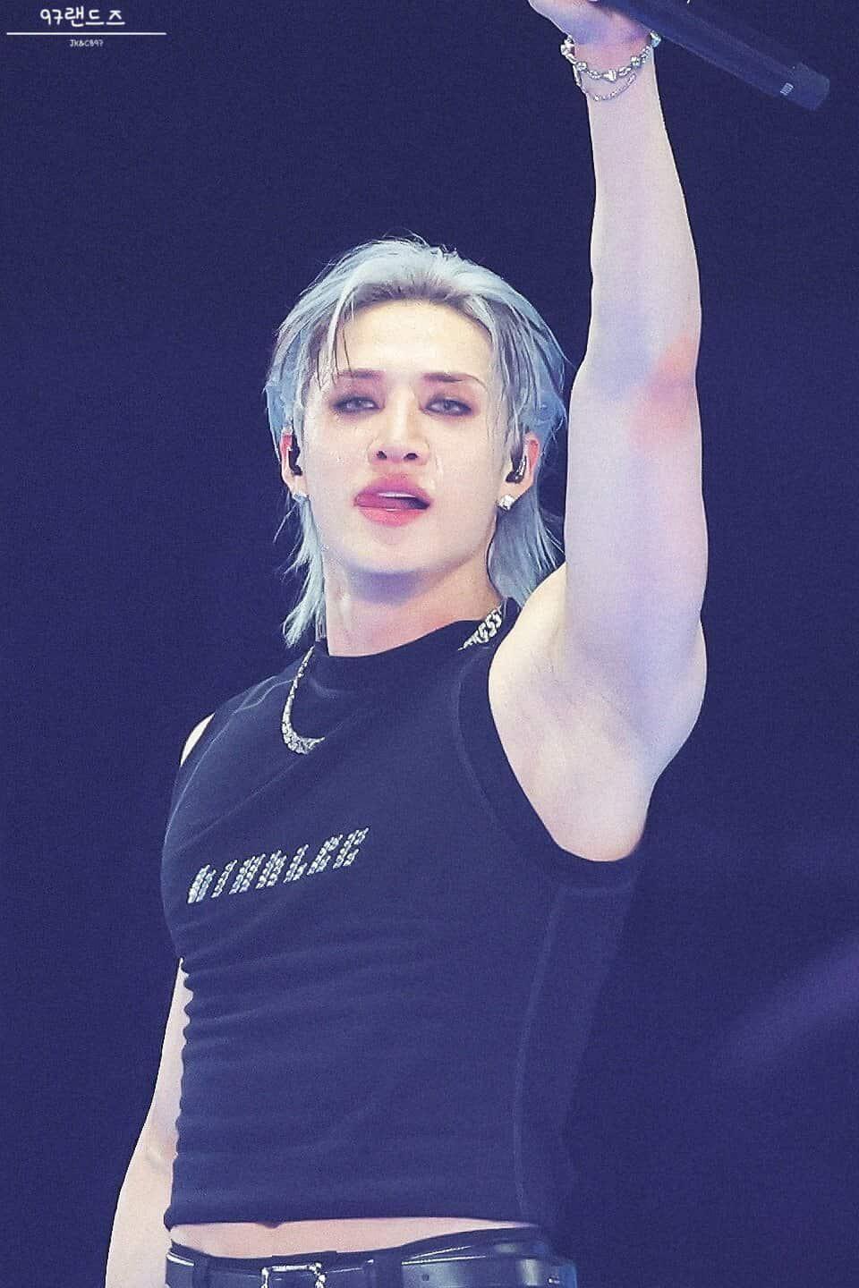 Recent activity shot of Bang Chan (Stray Kids)