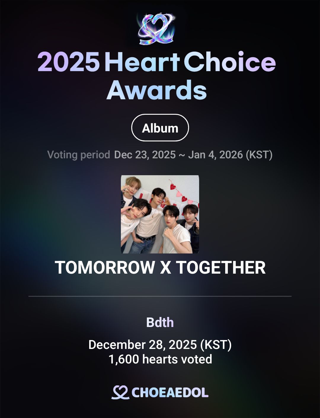 TOMORROW X TOGETHERの舞台裏ショット