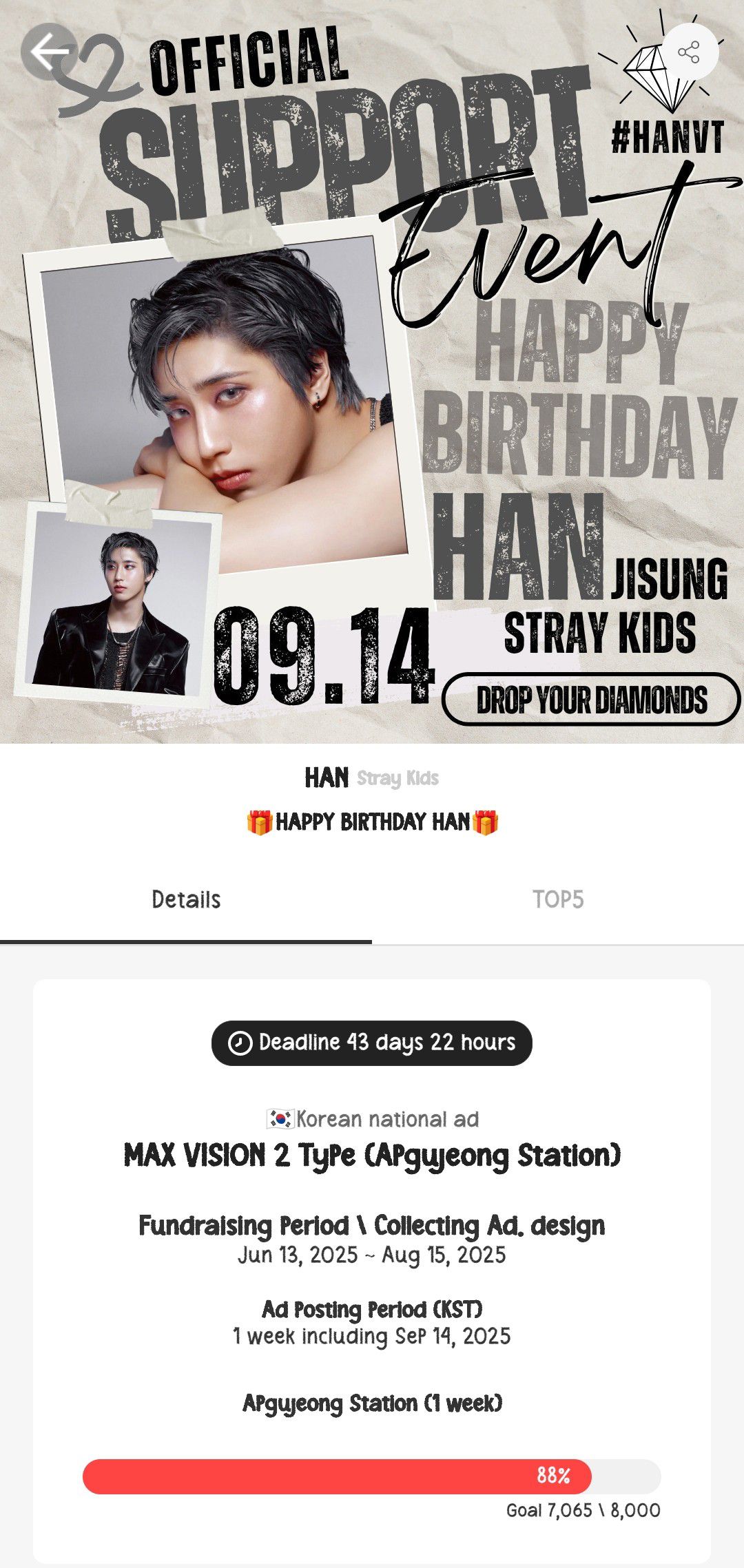 Recent activity shot of HAN (Stray Kids)