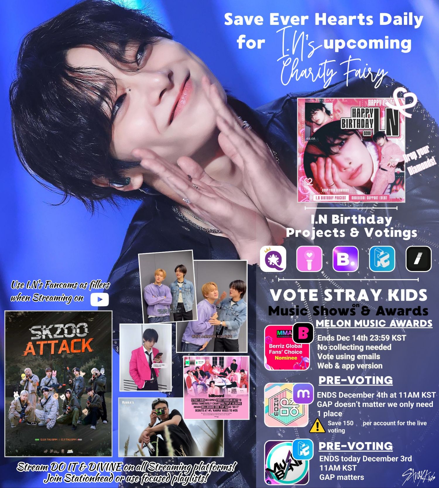 Recent activity shot of I.N (Stray Kids)