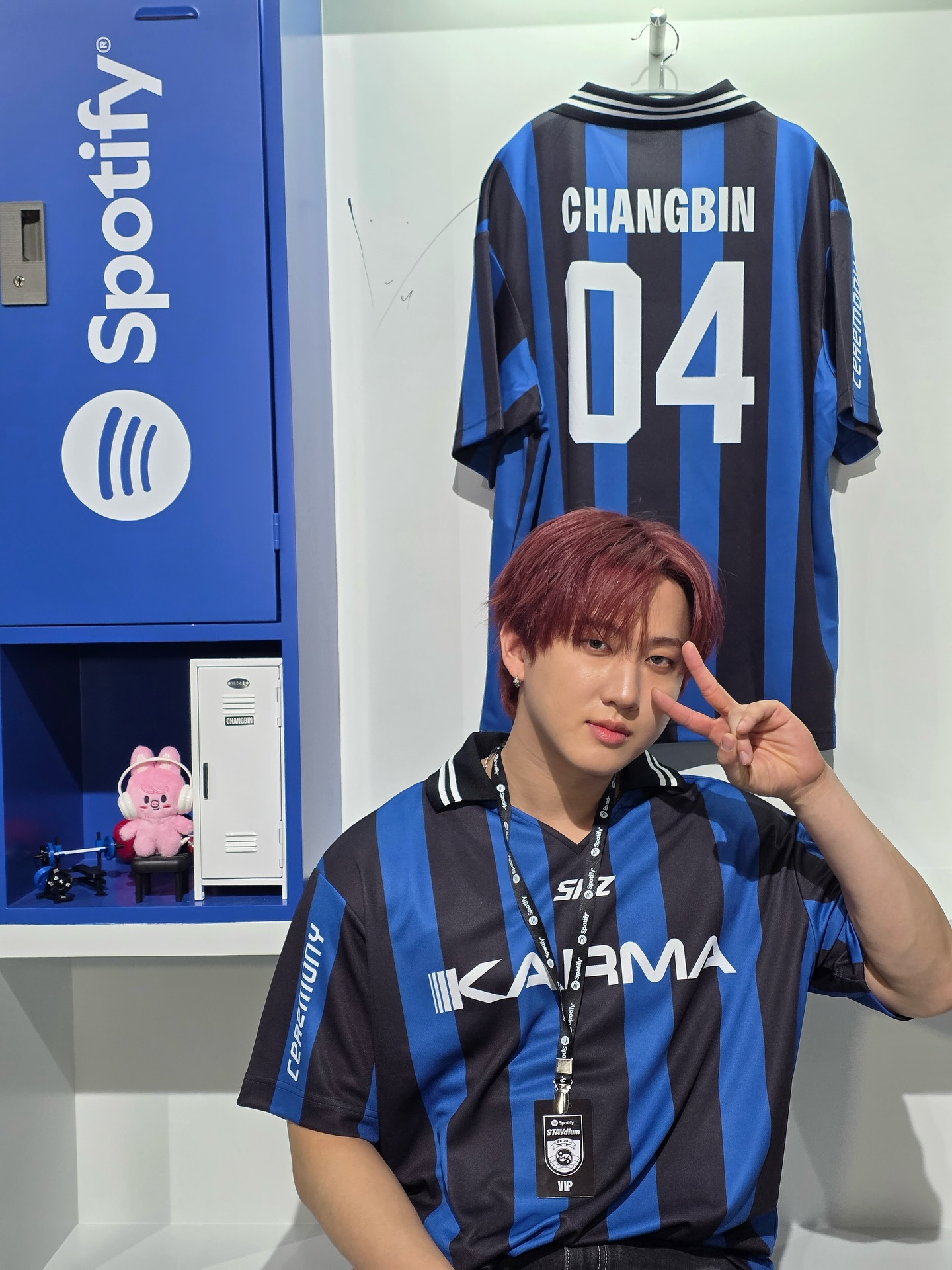 Recent activity shot of Changbin (Stray Kids)