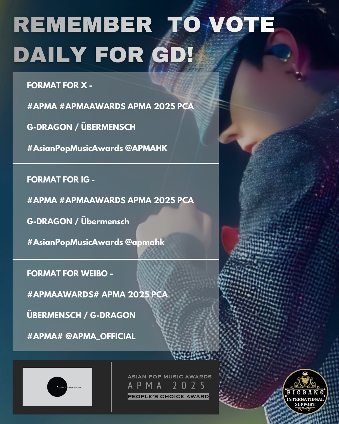 Must-see popular post of G-DRAGON (빅뱅), your favorite