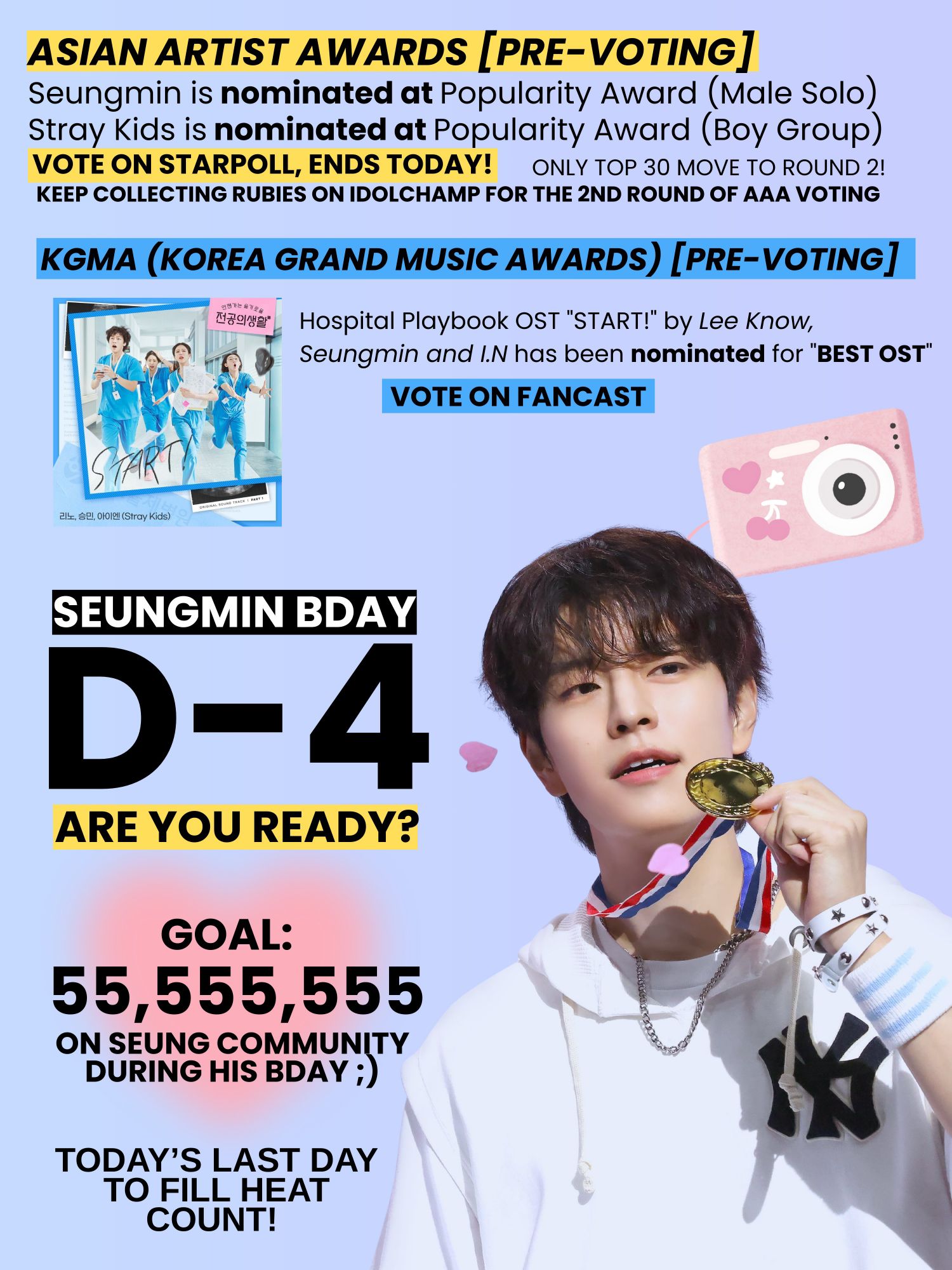 Recent activity shot of Seungmin (Stray Kids)