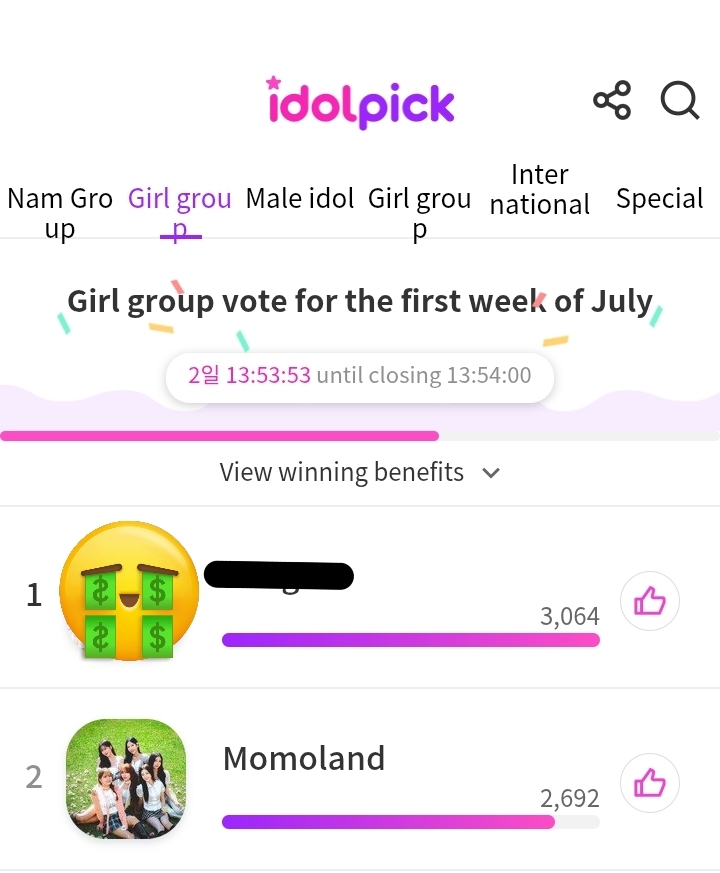 Recent activity shot of MOMOLAND