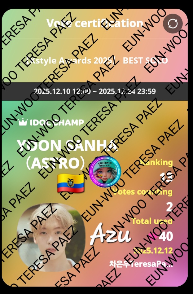 Latest photo of Eunwoo (ASTRO)