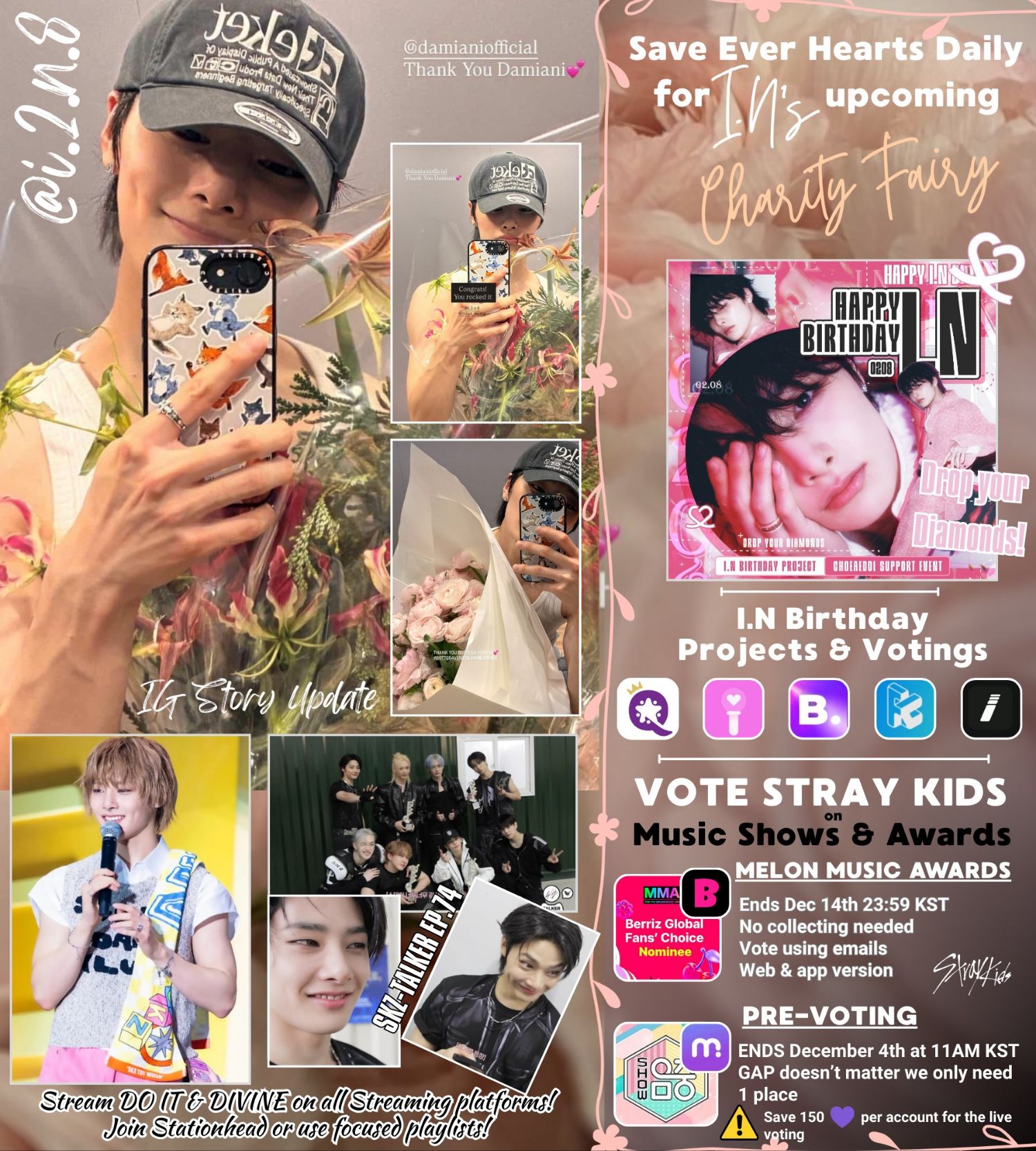 A moment captured by I.N (Stray Kids)'s fan