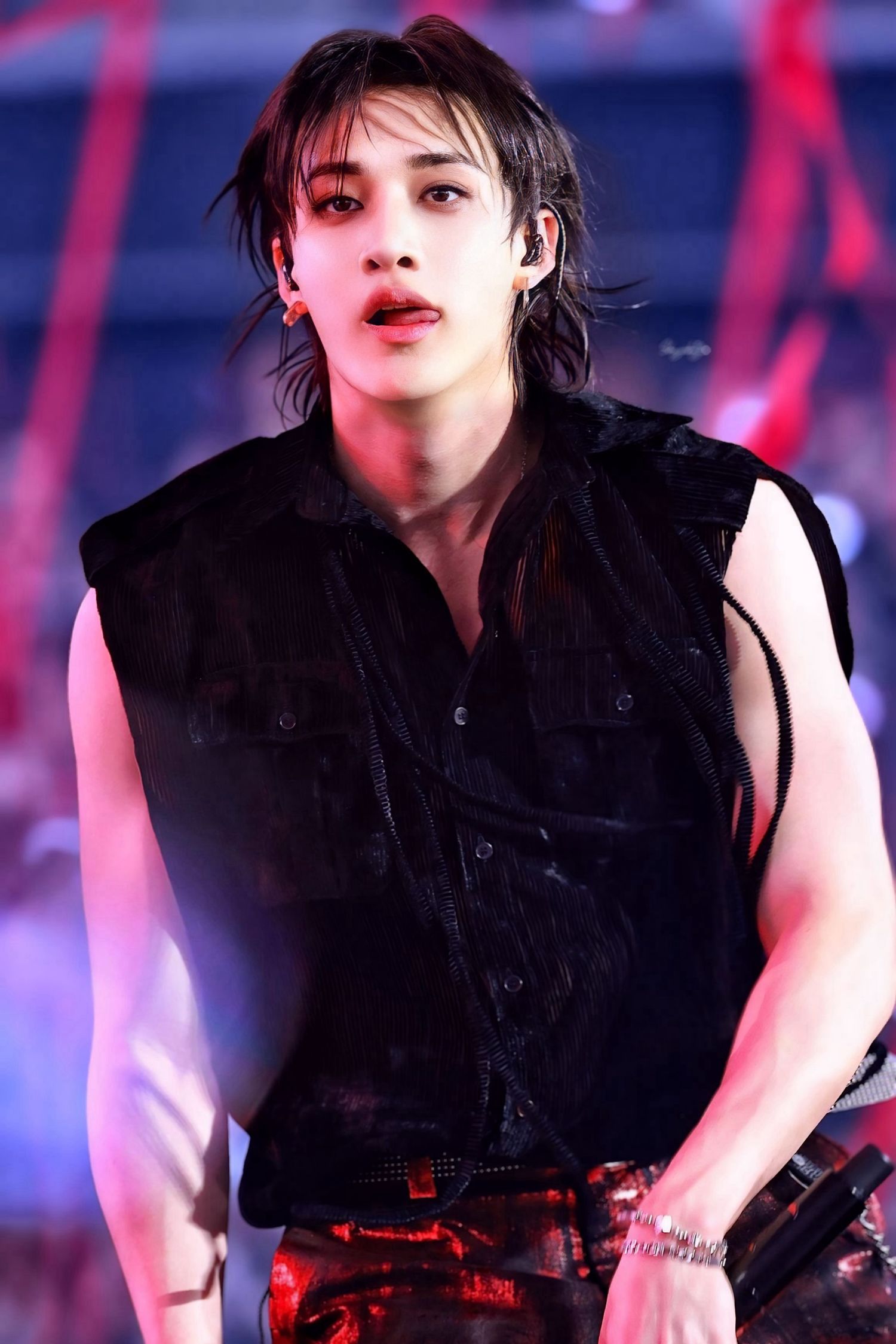 A moment captured by Bang Chan (Stray Kids)'s fan