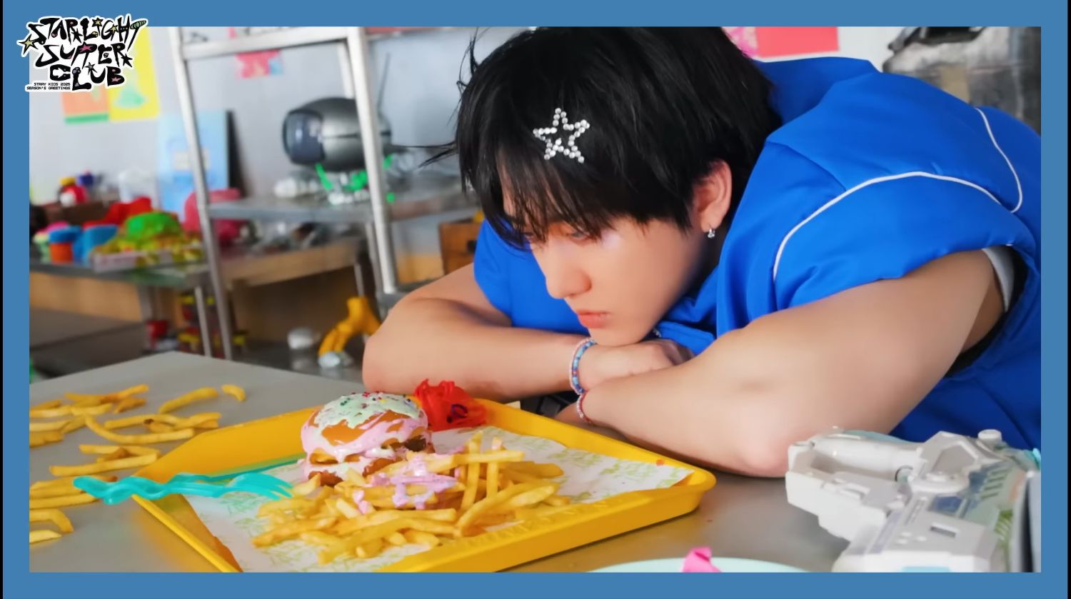 A moment captured by Stray Kids's fan