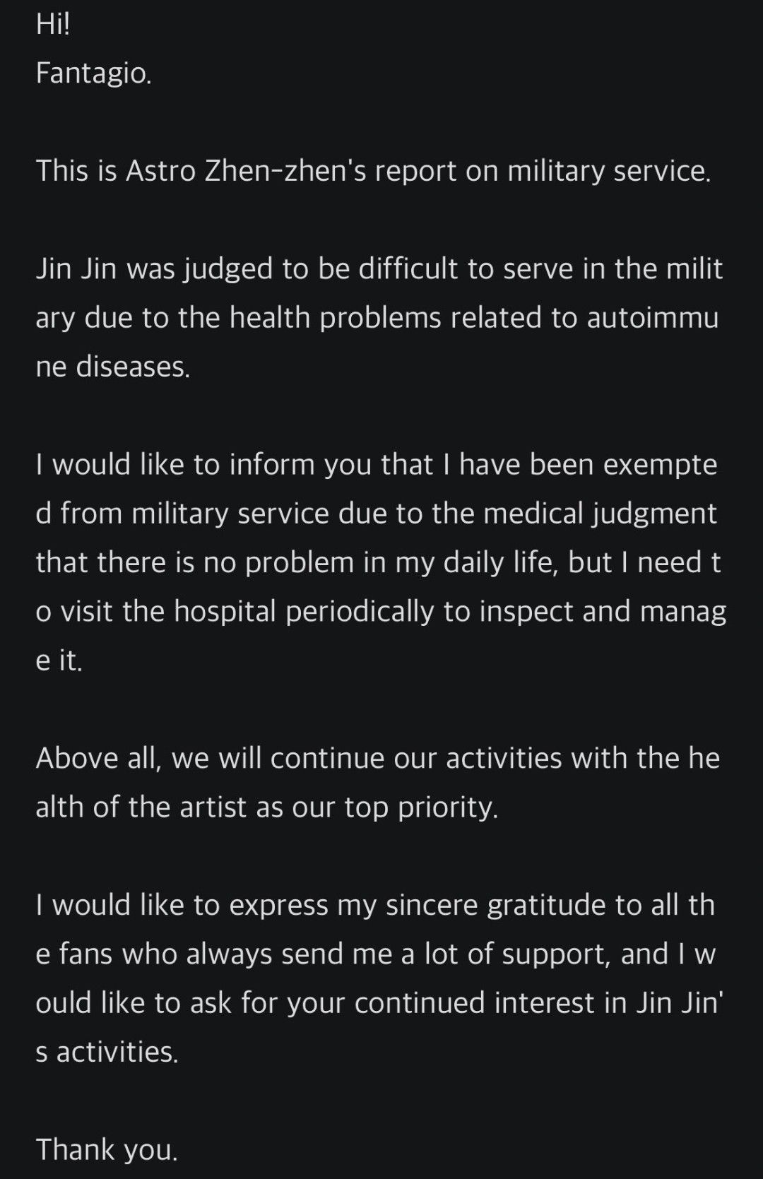 A moment captured by Jinjin (ASTRO)'s fan