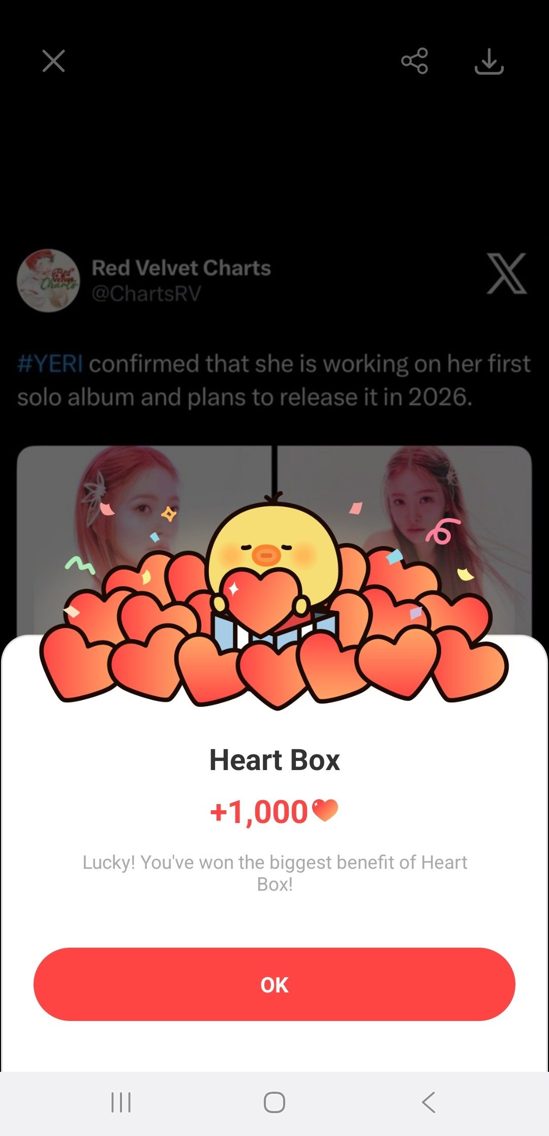 Momen yang diabadikan oleh penggemar Yeri (Red Velvet)