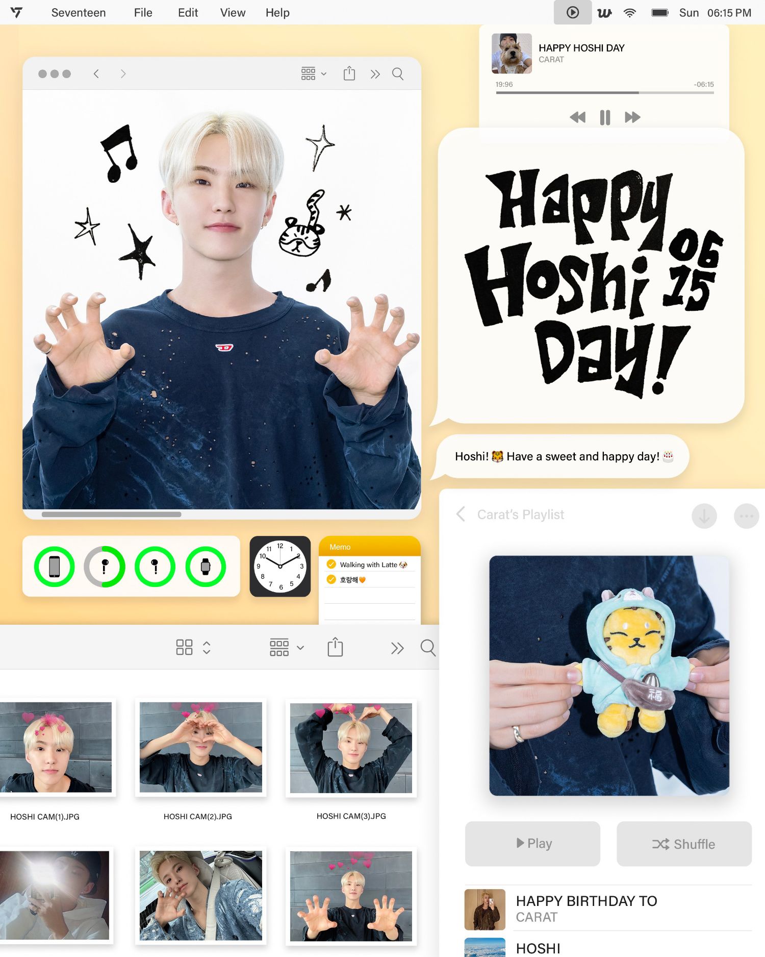 Recent activity shot of Hoshi (SEVENTEEN)