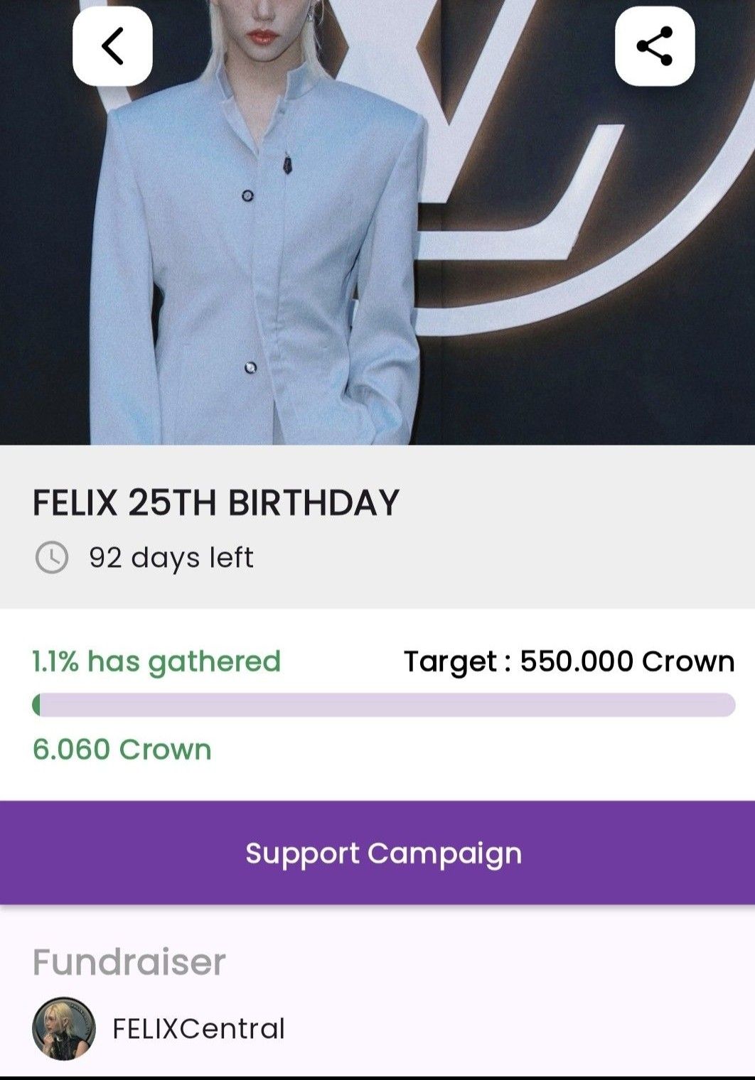 Recent activity shot of Felix (Stray Kids)
