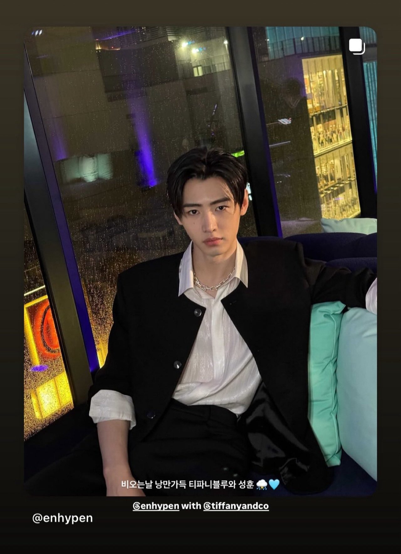 Recent activity shot of Sunghoon (ENHYPEN)