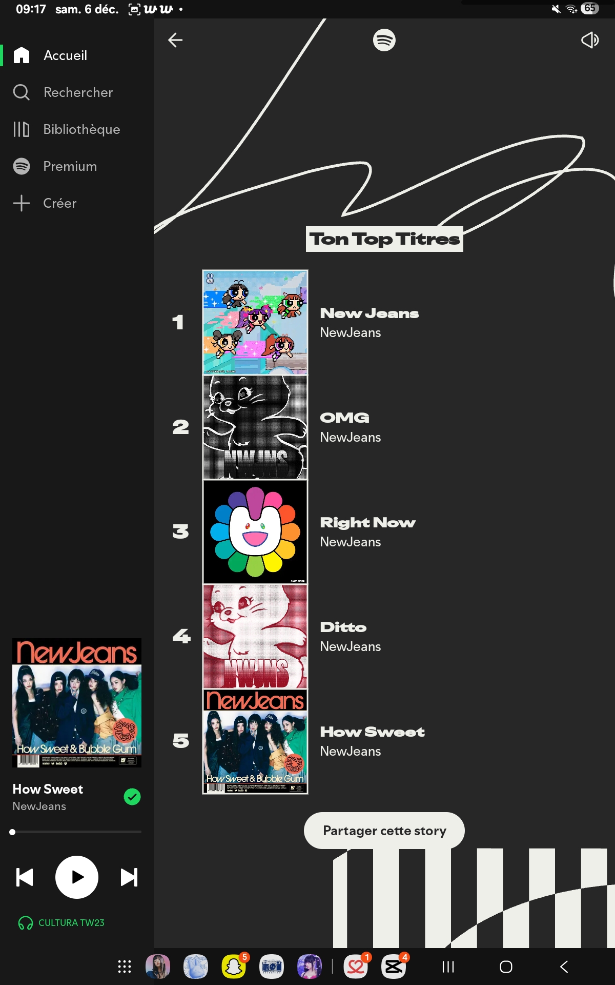 Recent activity shot of NewJeans