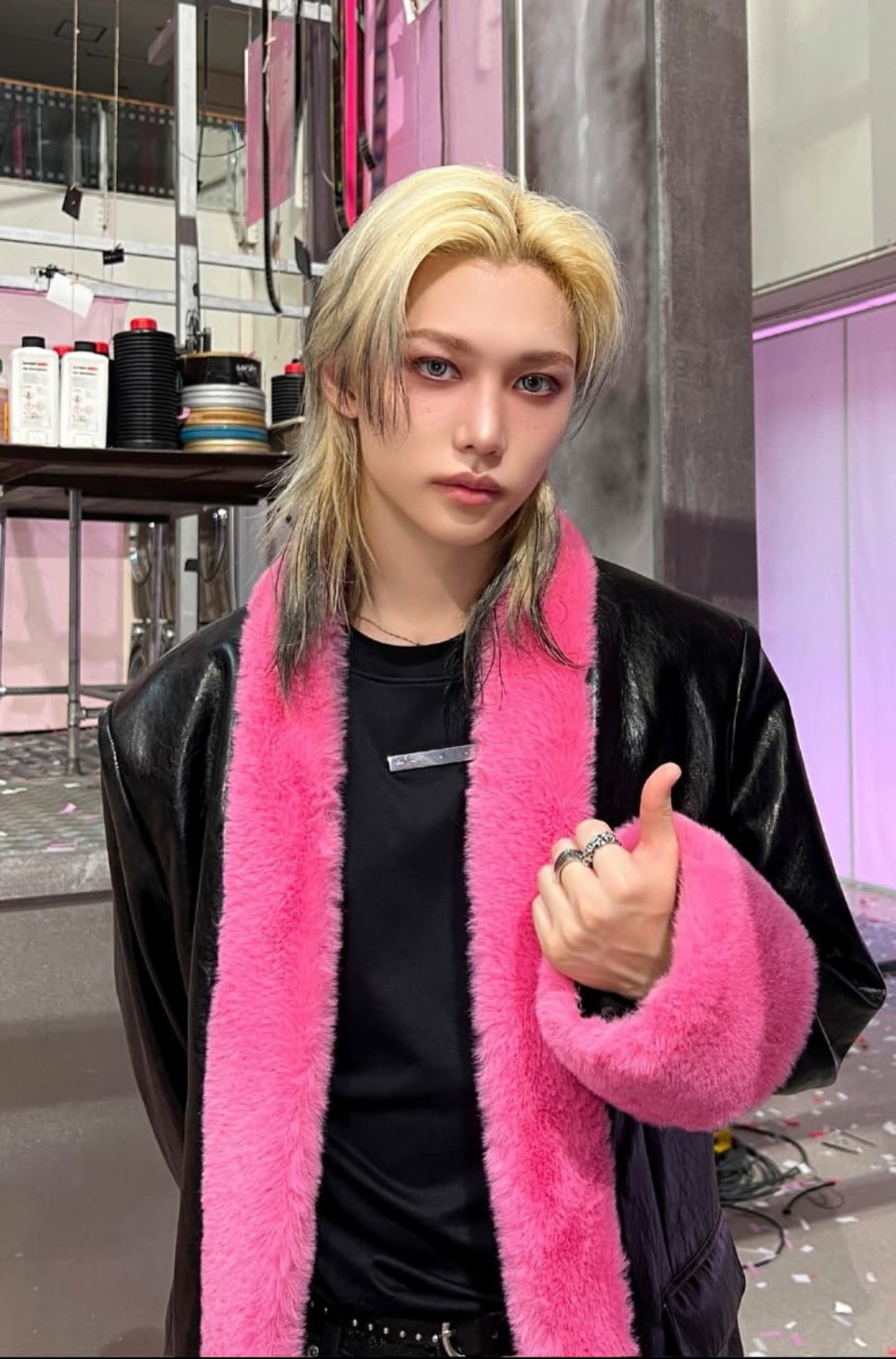 Recent activity shot of Felix (Stray Kids)