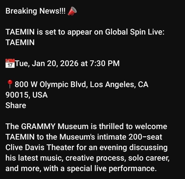 Latest photo of Taemin (SHINee)