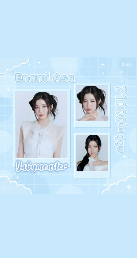 A heartfelt wallpaper shared by Asa (BABYMONSTER)'s fans