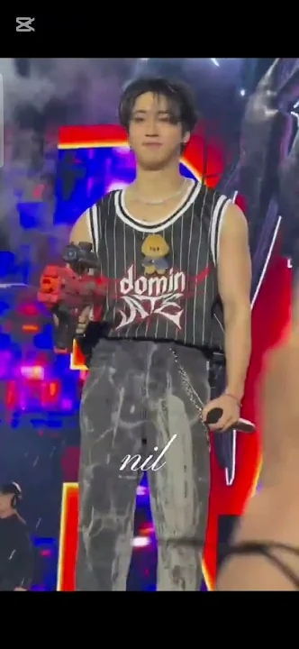 A moment captured by Stray Kids's fan