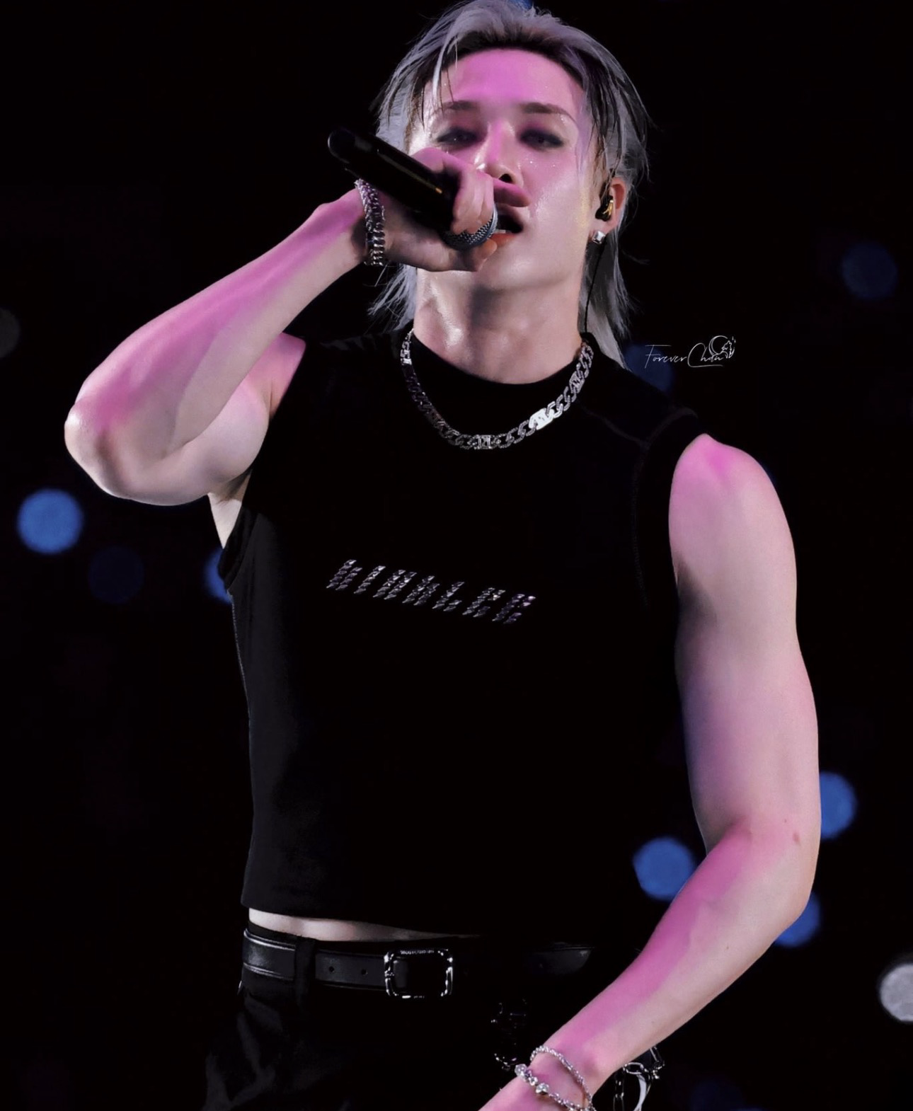 A moment captured by Bang Chan (Stray Kids)'s fan