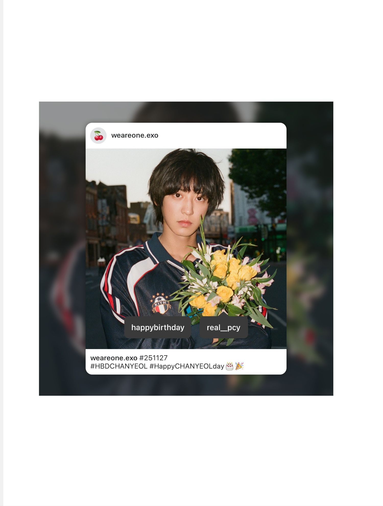 찬열 (EXO)의 비하인드 컷