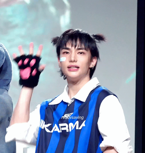A moment captured by Hyunjin (Stray Kids)'s fan