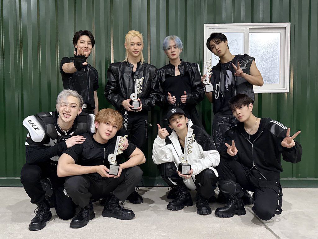A moment captured by Stray Kids's fan