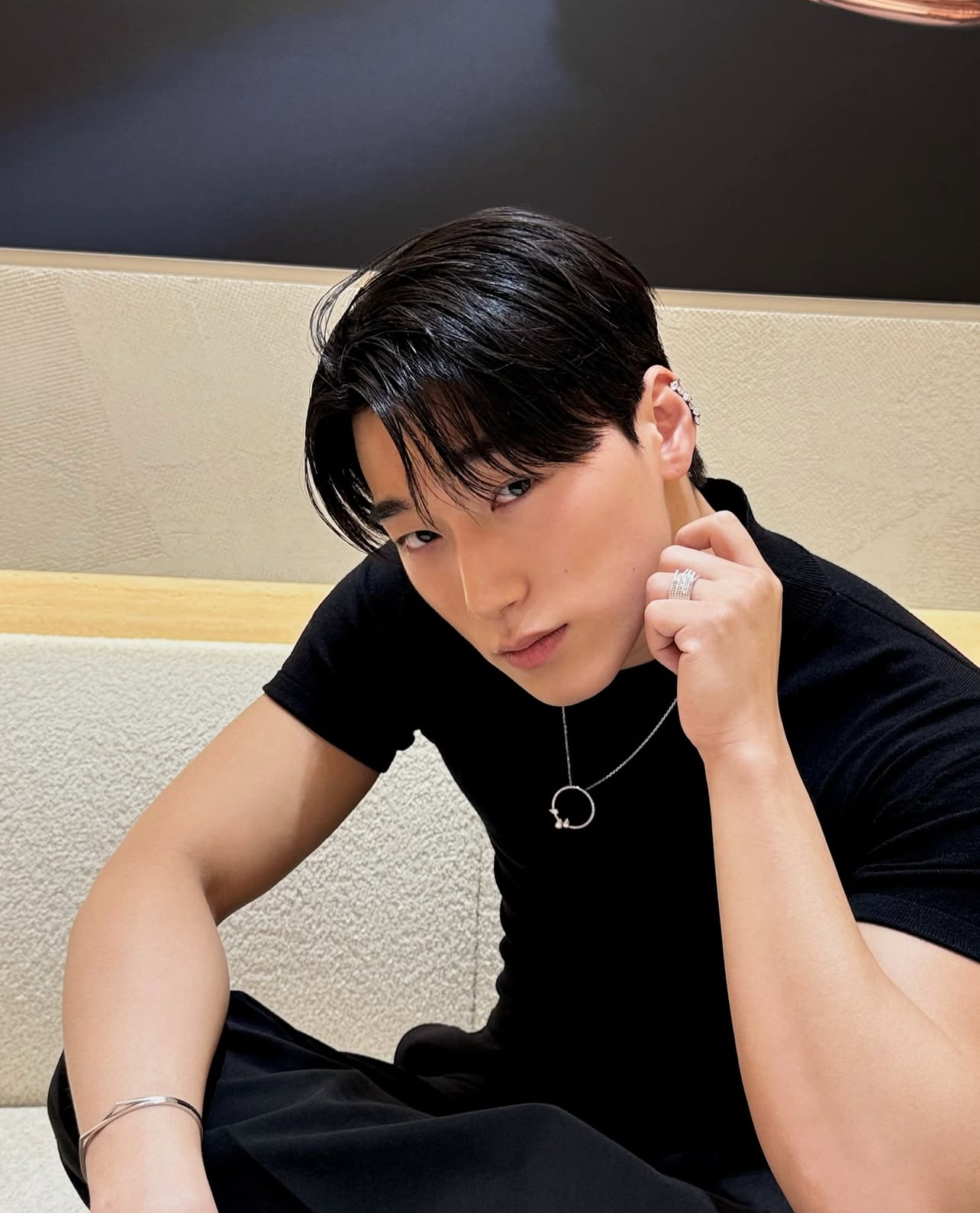 A moment captured by San (ATEEZ)'s fan