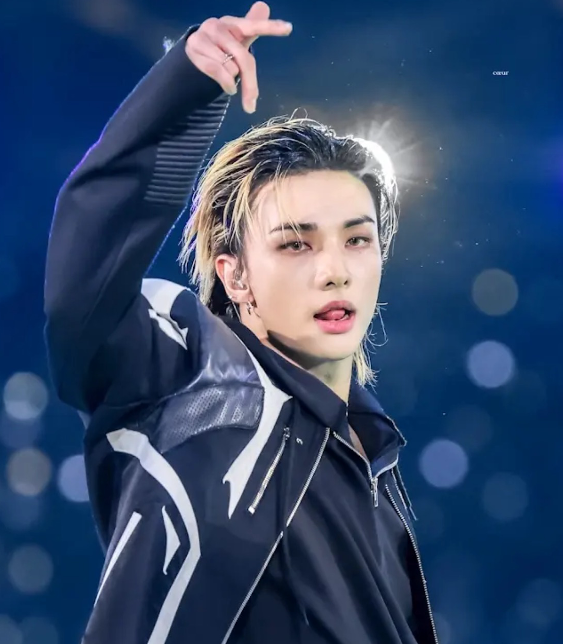 A moment captured by Hyunjin (Stray Kids)'s fan