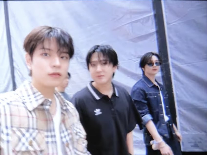 A moment captured by Stray Kids's fan