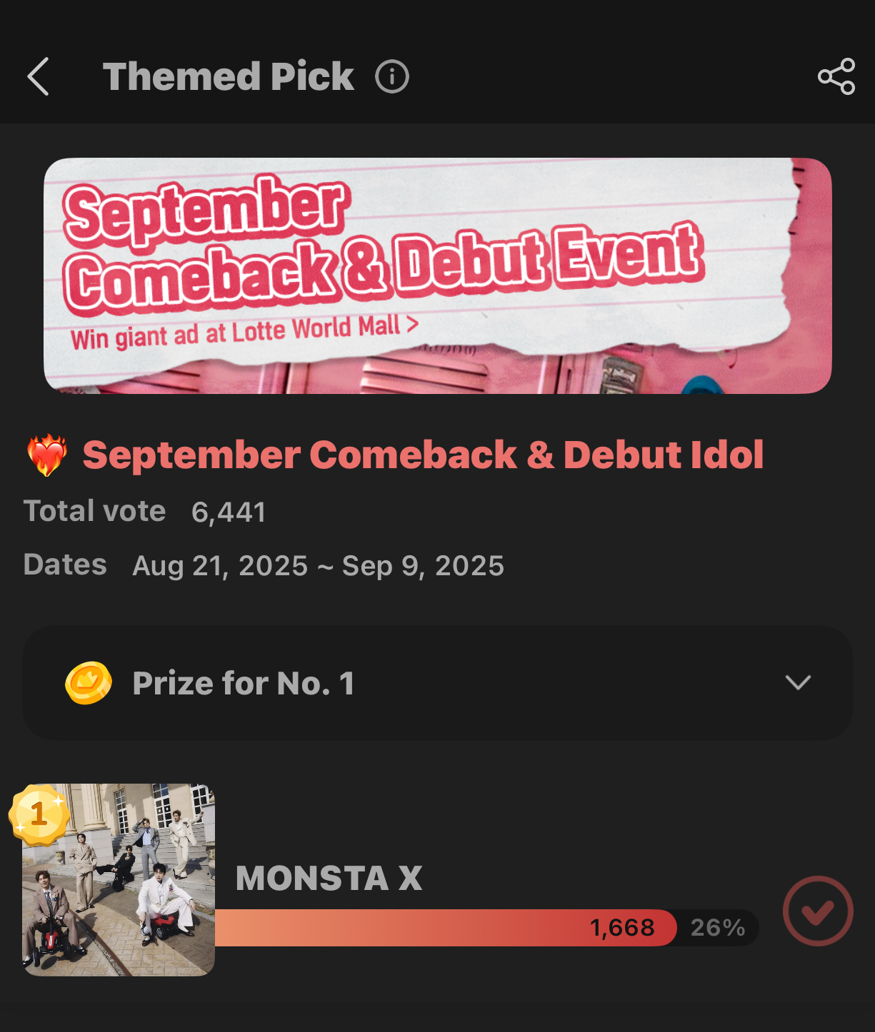 Trending idol content in the community