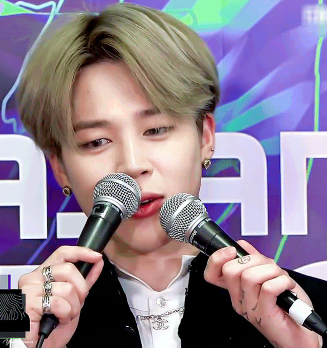 Recent activity shot of Jimin (BTS)