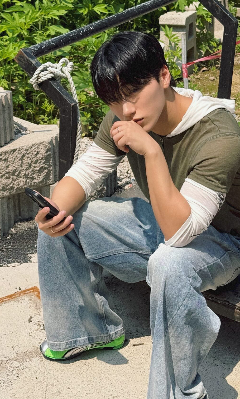 A moment captured by San (ATEEZ)'s fan