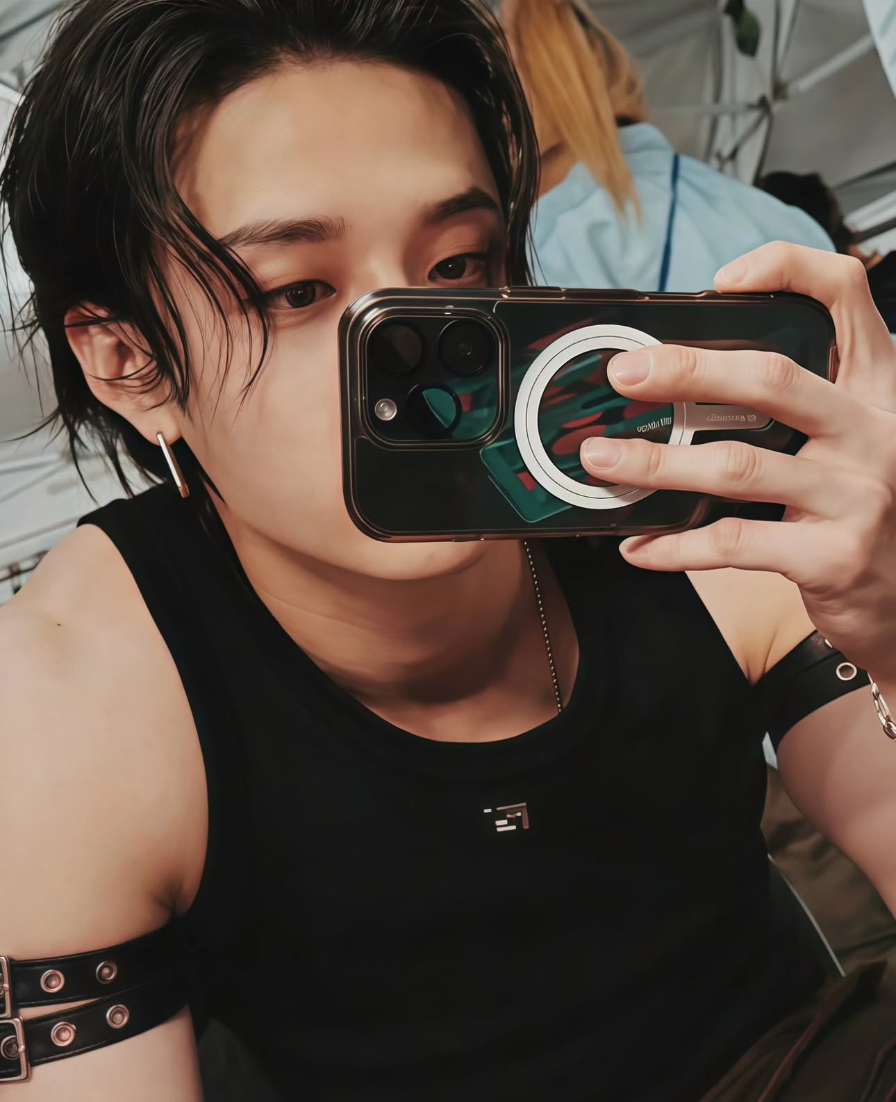 A moment captured by Bang Chan (Stray Kids)'s fan