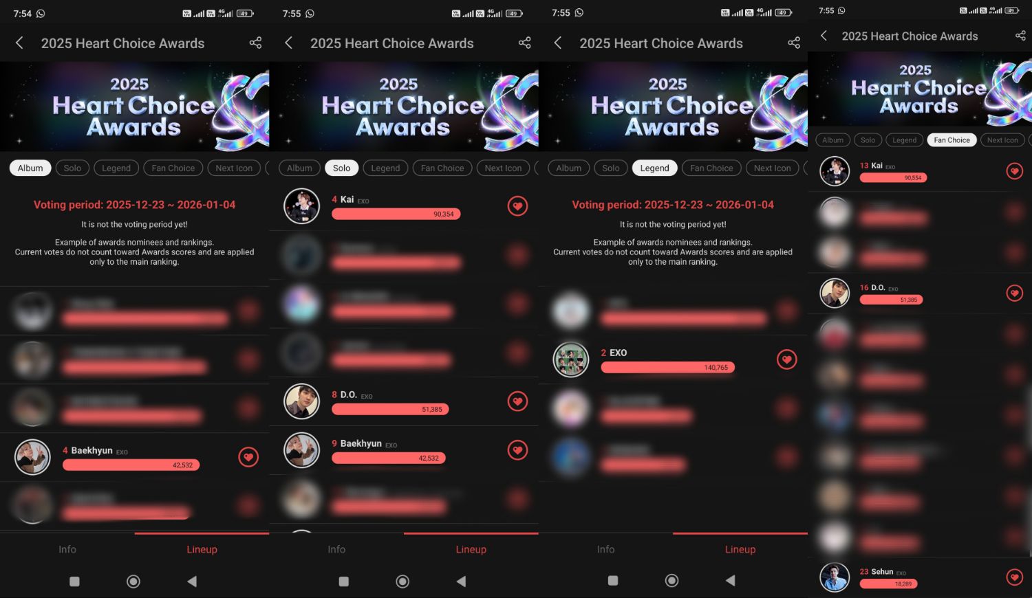 Behind-the-scenes cut of EXO