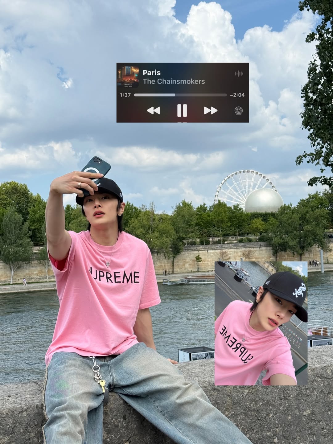 A moment captured by I.N (Stray Kids)'s fan