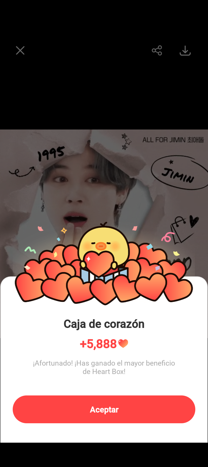 A heartfelt wallpaper shared by Jimin (BTS)'s fans