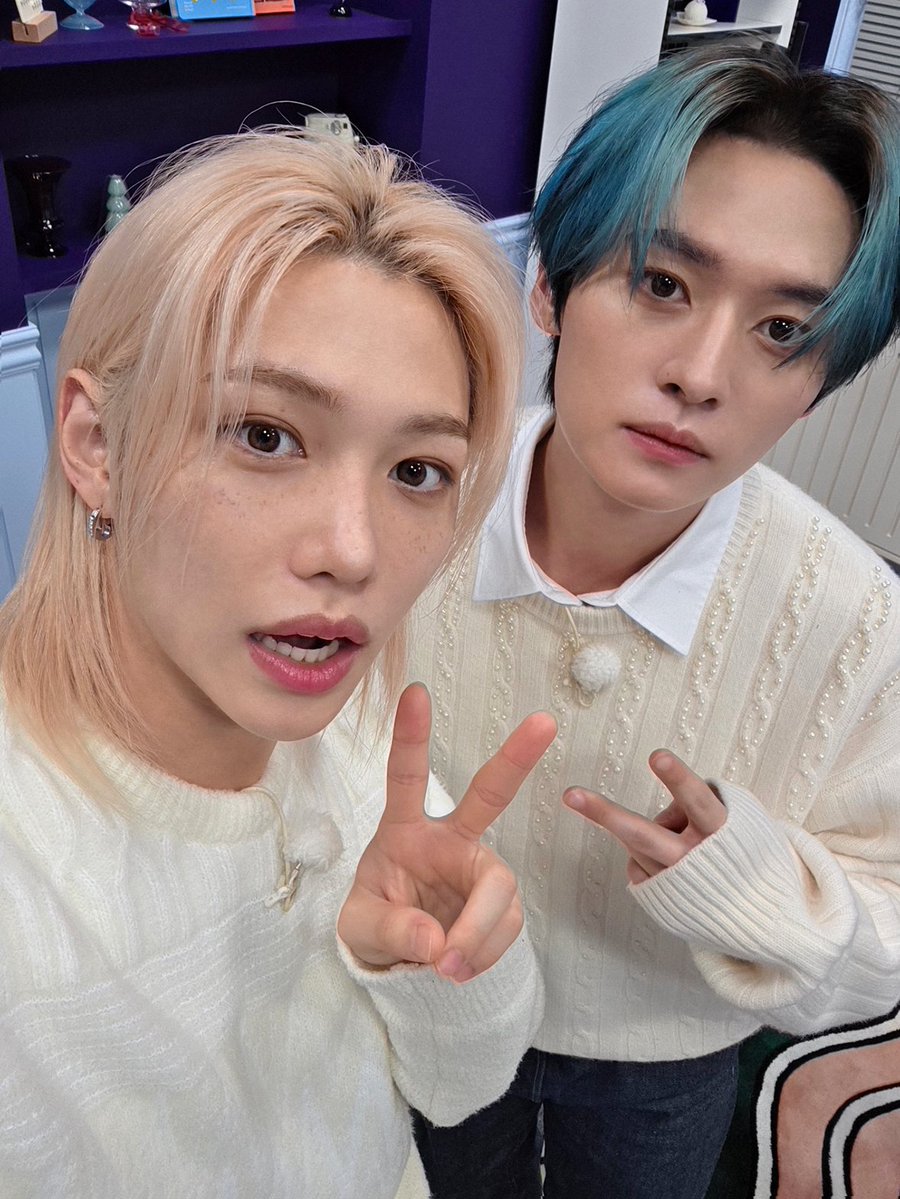 A moment captured by Stray Kids's fan