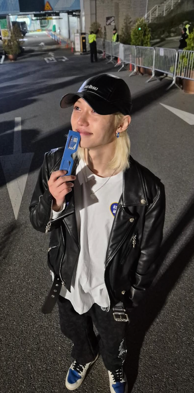 A moment captured by Felix (Stray Kids)'s fan