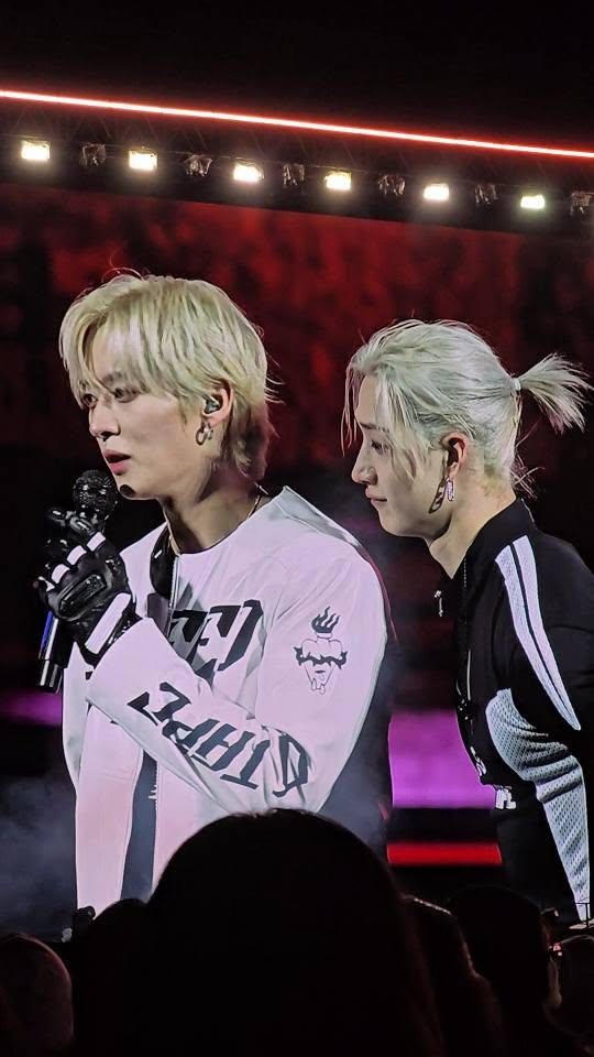 A moment captured by Stray Kids's fan