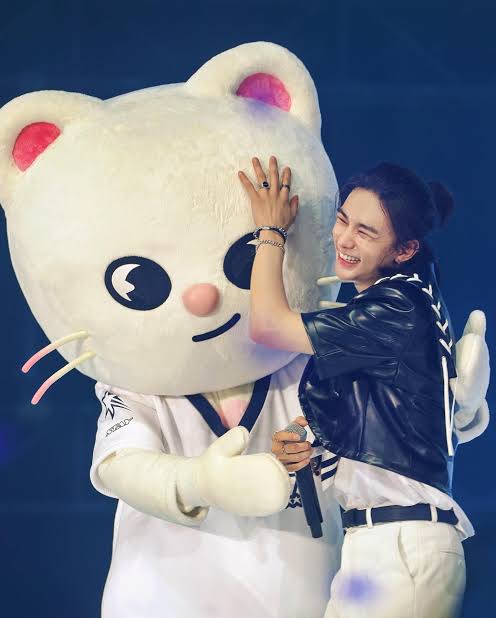 A moment captured by Hyunjin (Stray Kids)'s fan