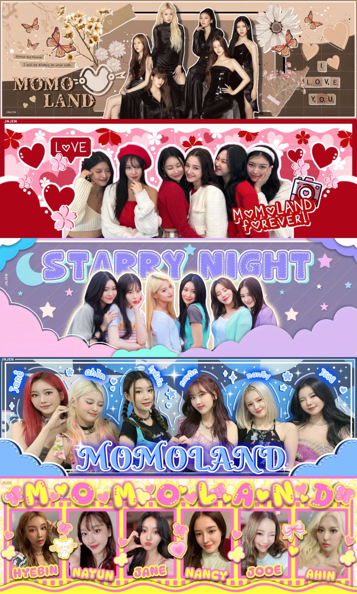 A heartfelt wallpaper shared by MOMOLAND's fans