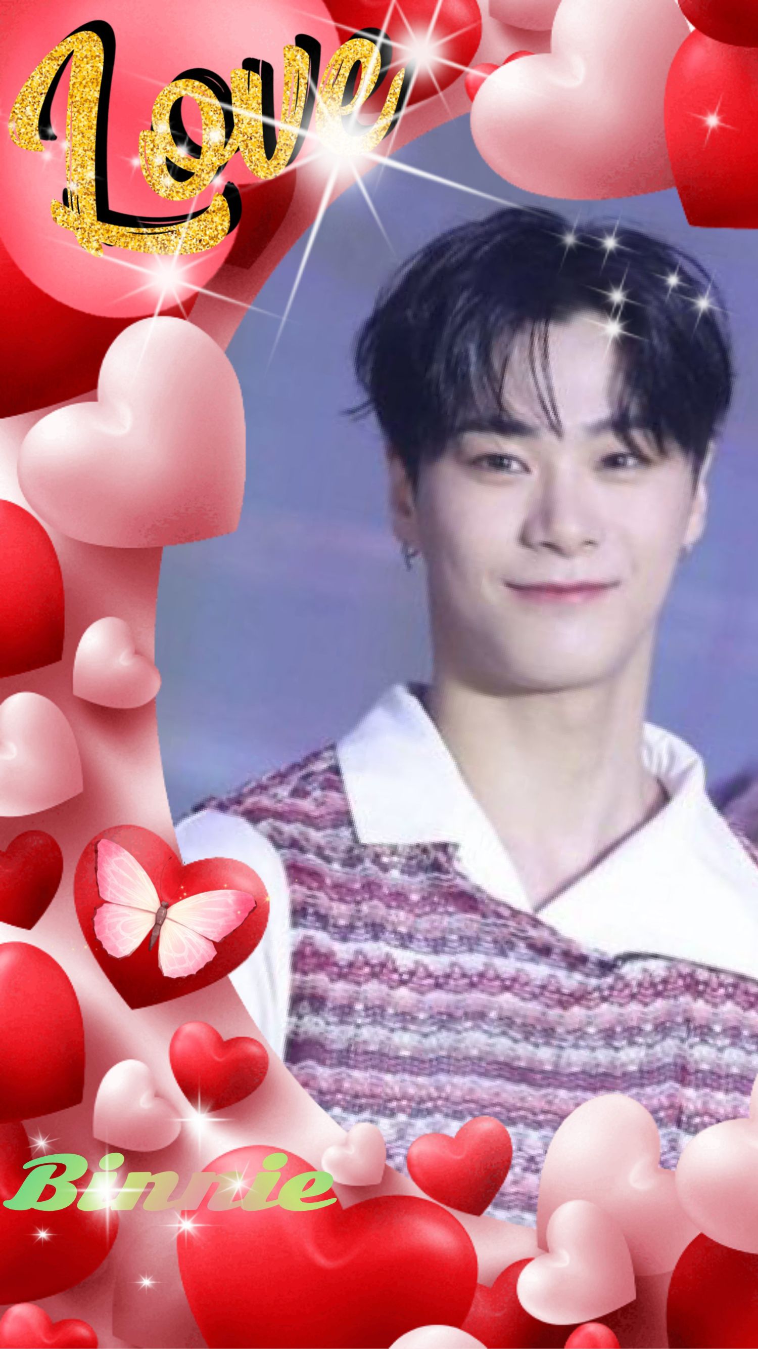 A heartfelt wallpaper shared by Moonbin (ASTRO)'s fans