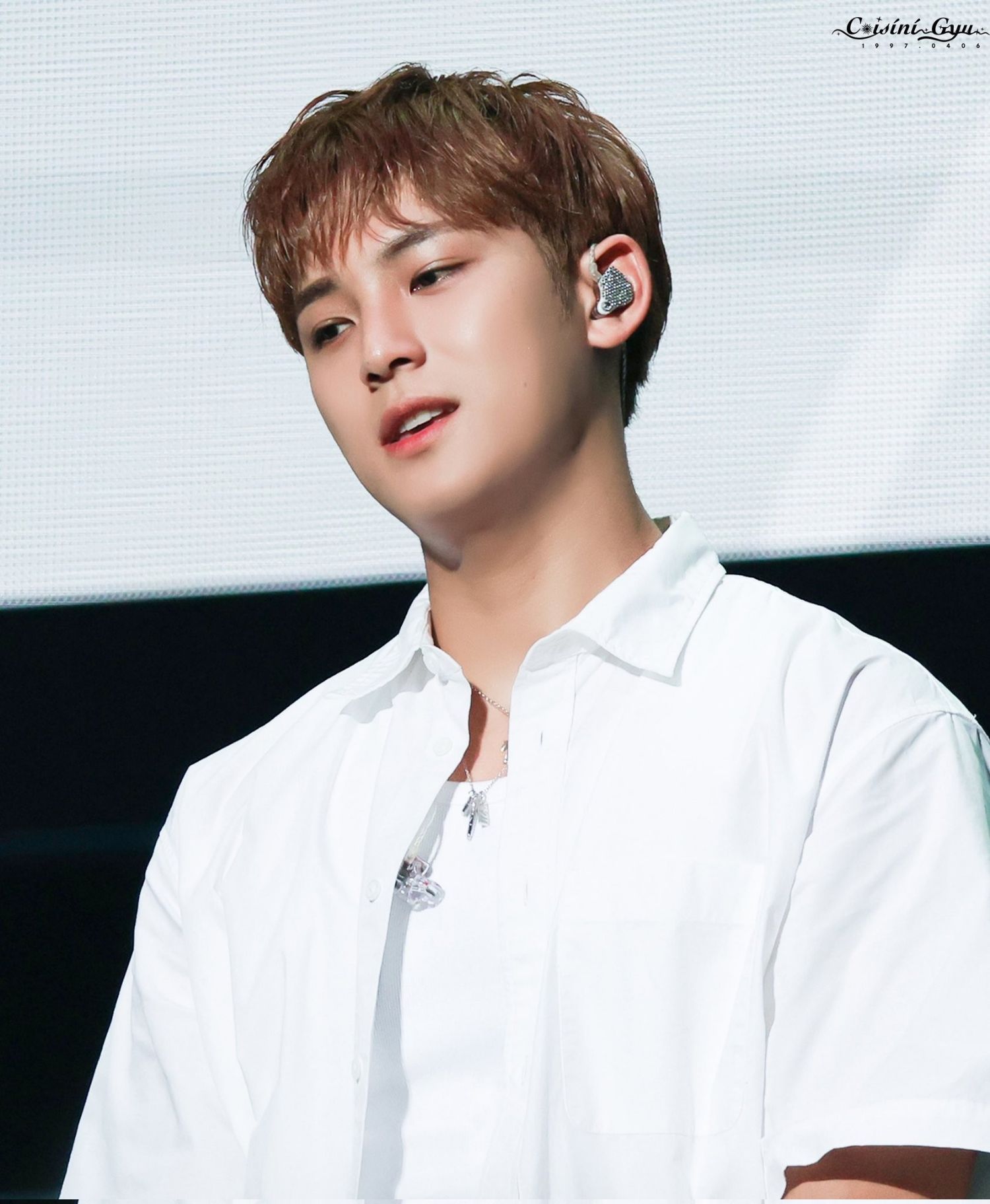 A moment captured by Mingyu (SEVENTEEN)'s fan