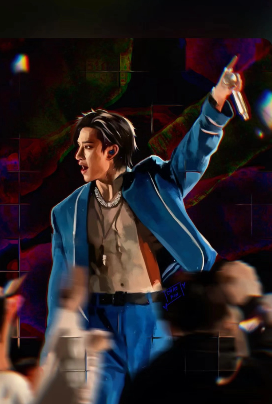 Recent activity shot of Bang Chan (Stray Kids)